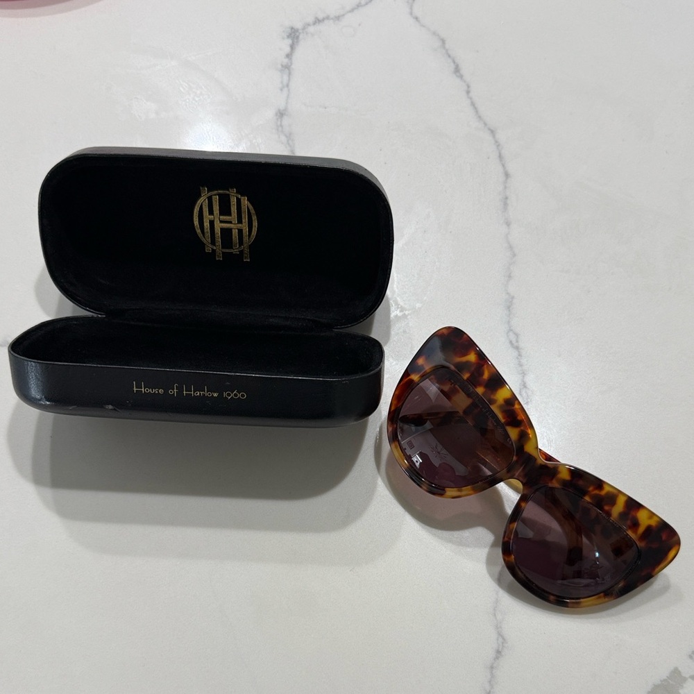 House of Harlow 1960 Brown Tortoise Sunglasses